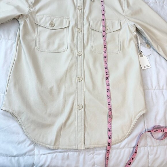 Good American | Better Than Leather Faux Leather Shacket - Picture 5 of 6